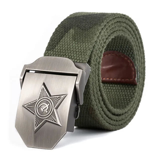 3D Five Rays Star Military Belt