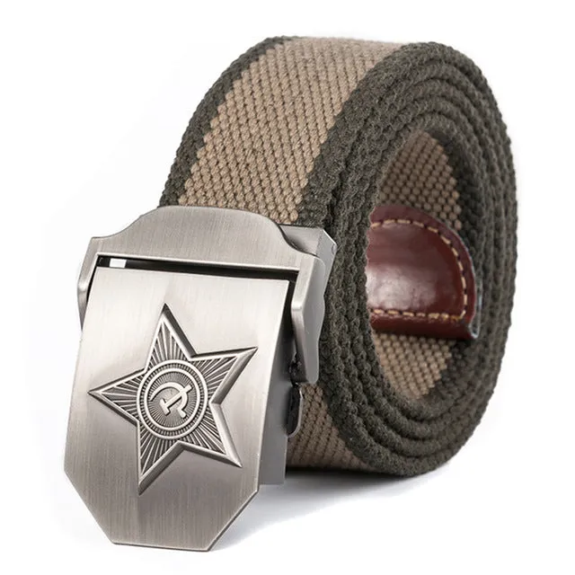 3D Five Rays Star Military Belt