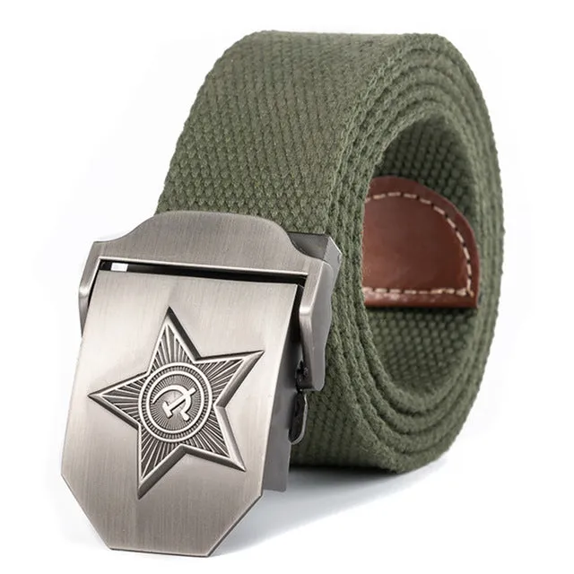 3D Five Rays Star Military Belt
