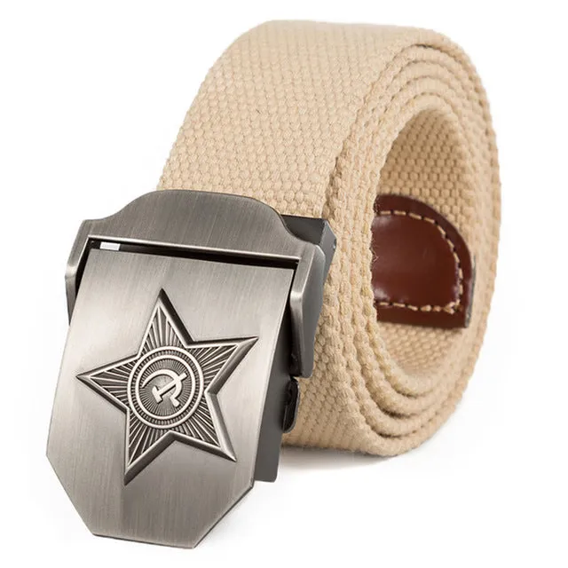 3D Five Rays Star Military Belt