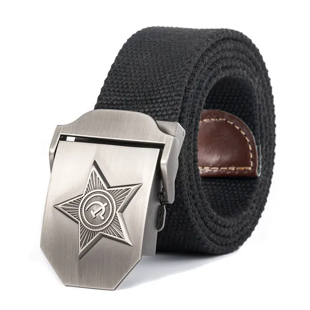 3D Five Rays Star Military Belt