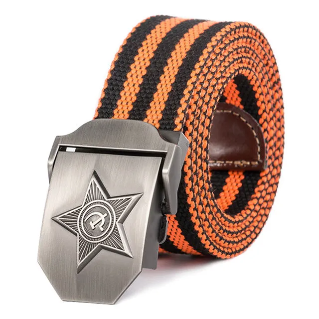 3D Five Rays Star Military Belt