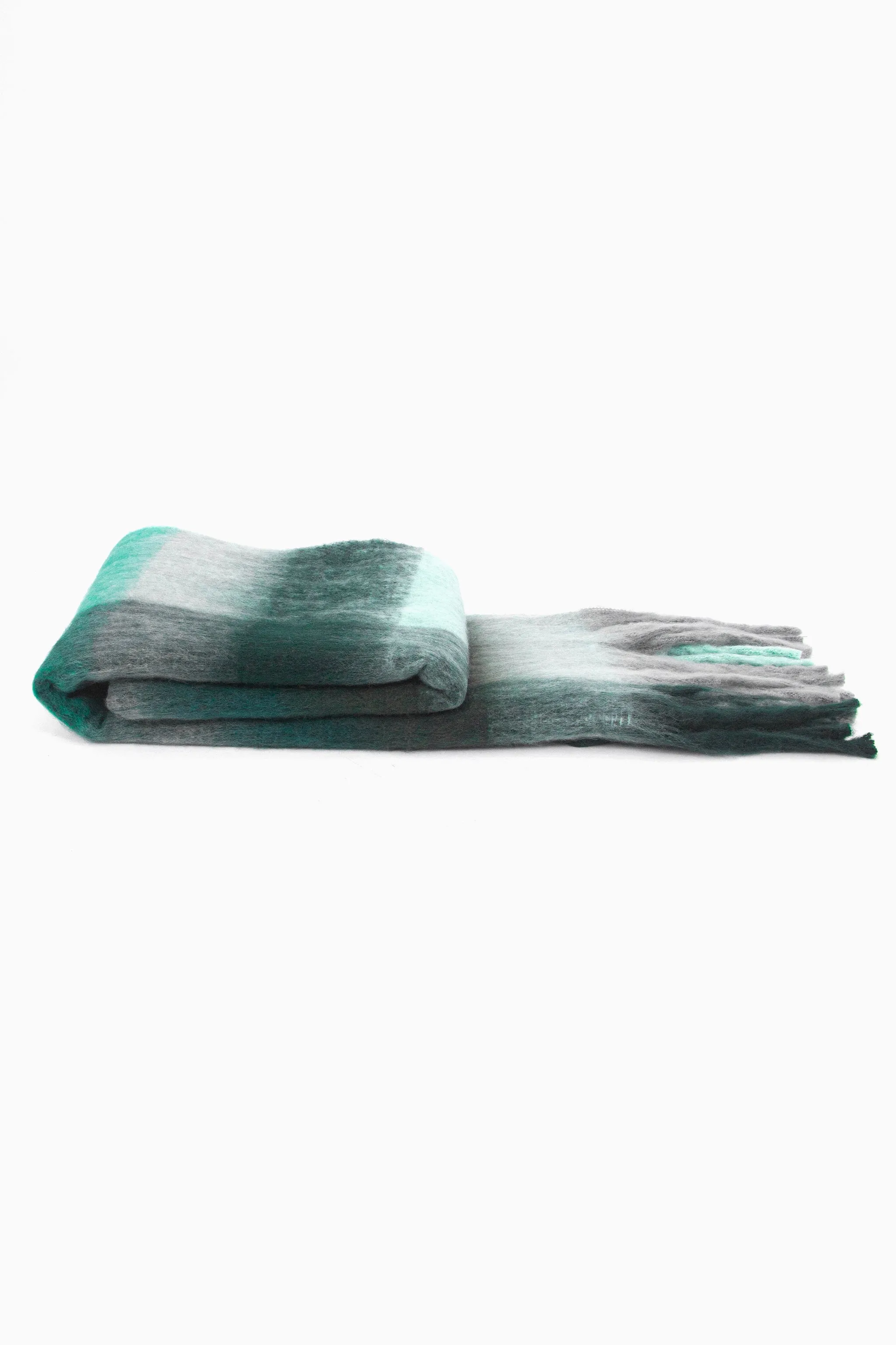 Allie Heavyweight Scarf - Teal, Square Colour Block