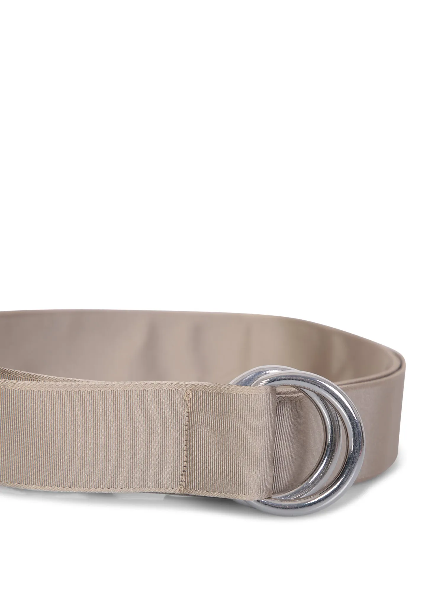 Cotton-blend beige belt