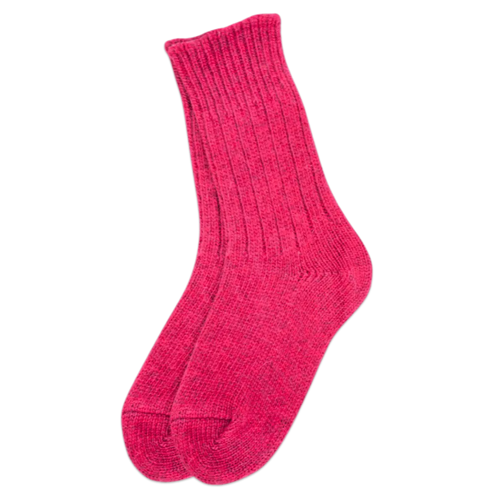 Helsinki Woolen Socks, Raspberry Red