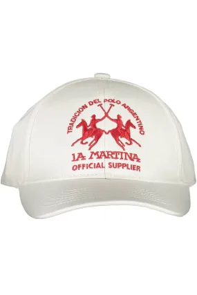 La Martina White Cotton Men Cap