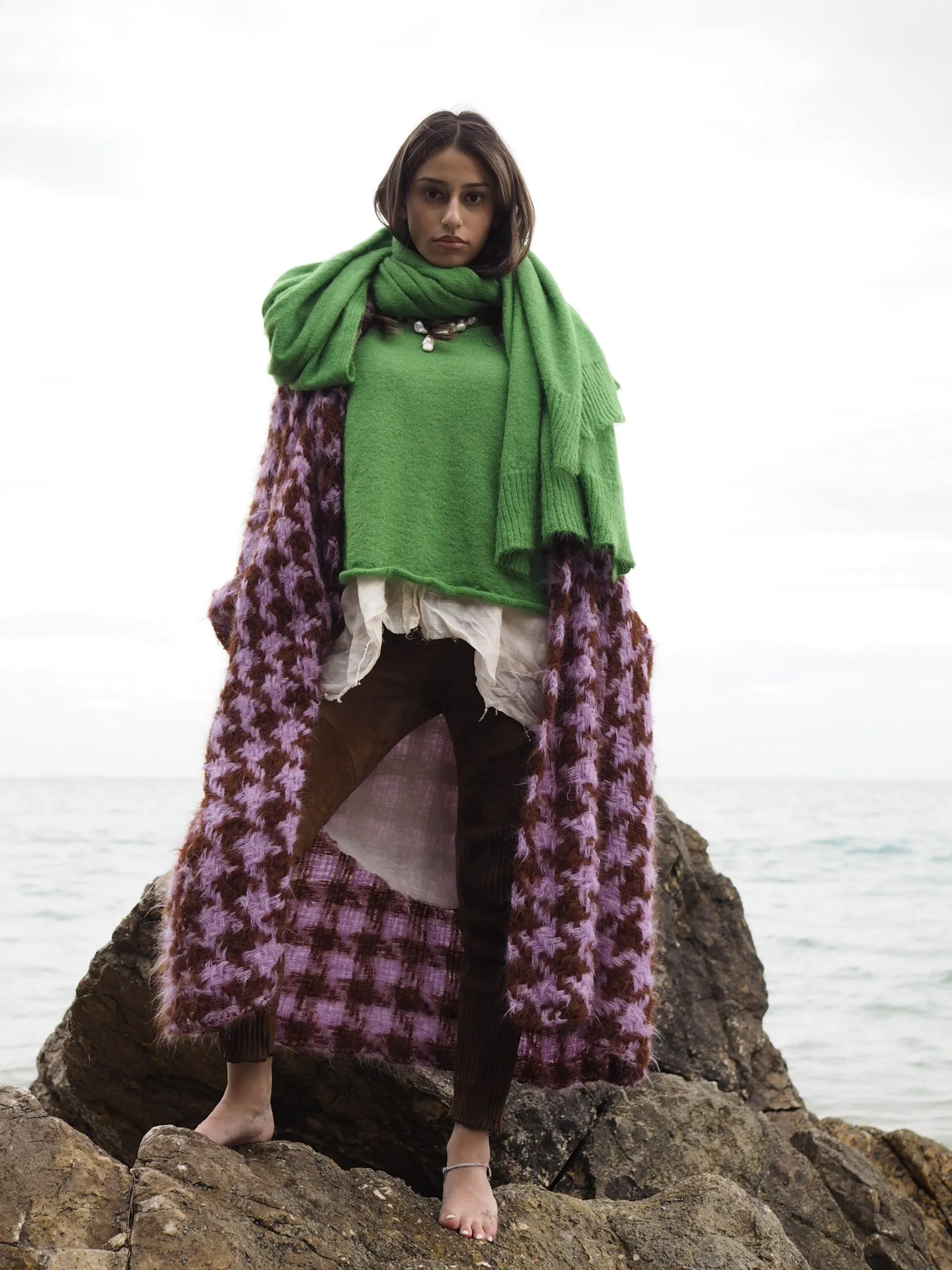 Light weight wrap (Alpaca) Green