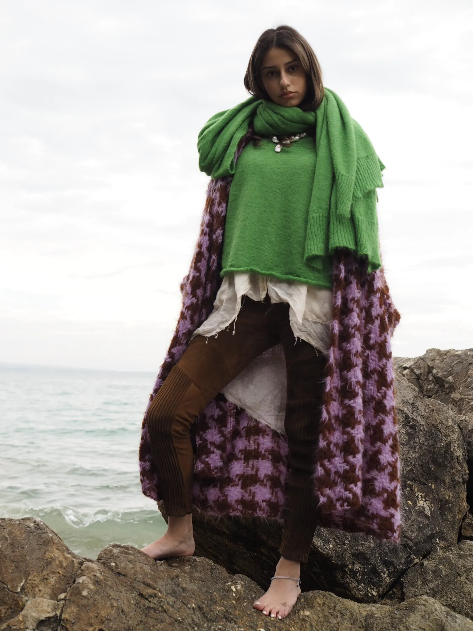 Light weight wrap (Alpaca) Green