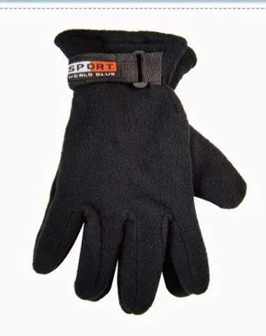 mens fleece gloves- black Case of 144