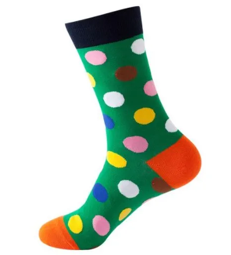 SF1110 Green Colorful Polka Dot Socks