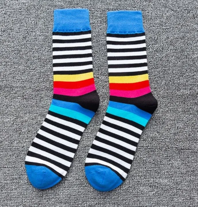 SF1269 Colorful Stripes Design Socks