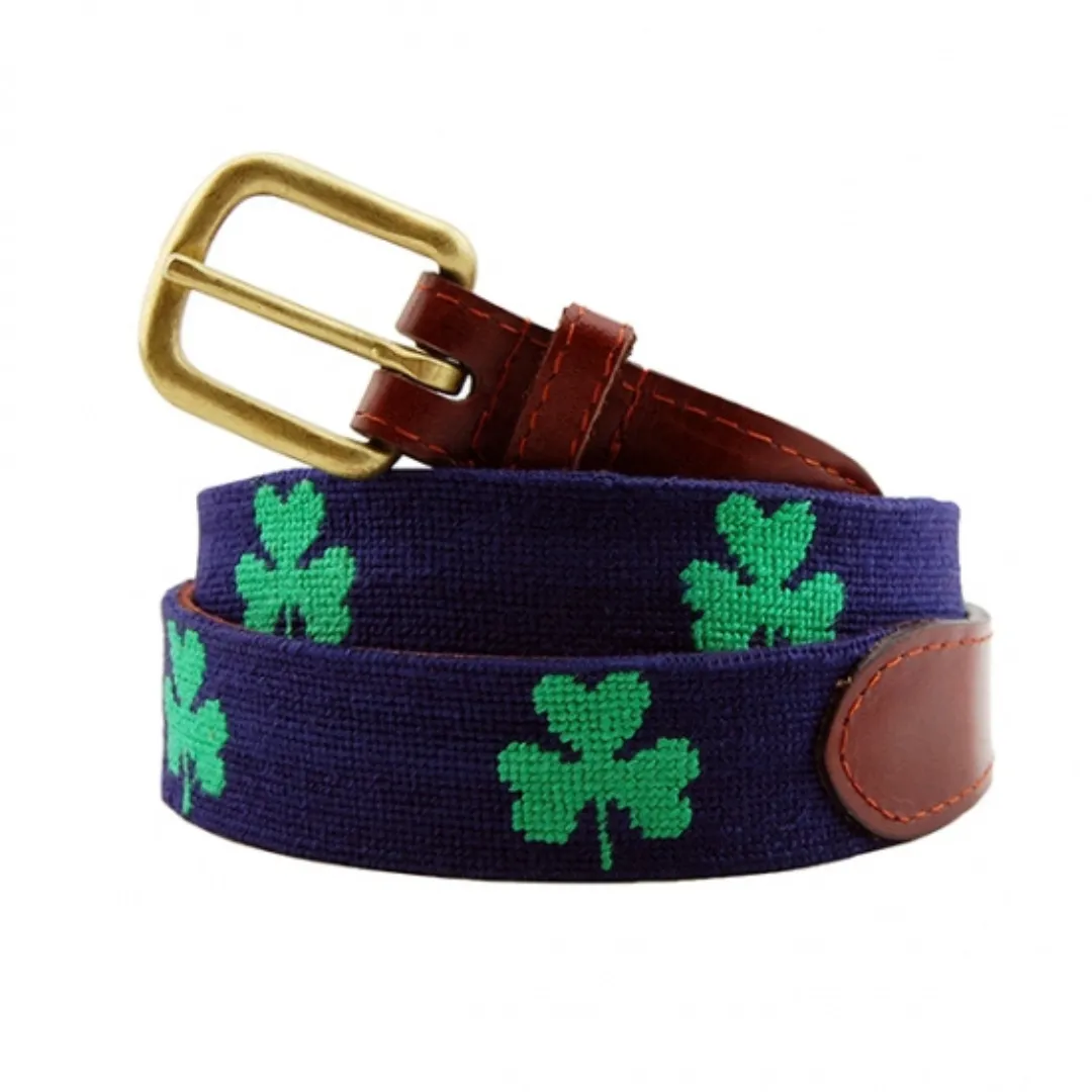 Shamrock Needlepoint Belt