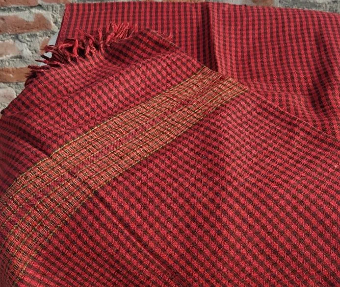 Woolen Shawl-Red & Black Checks